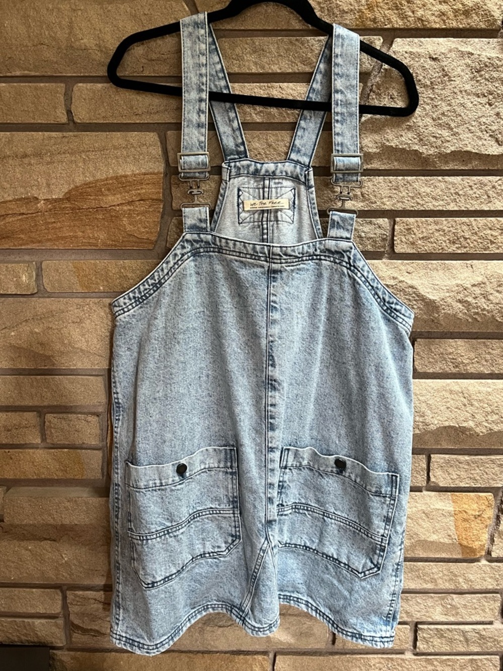 Free People We The Free Denim Overall Dress Indigo Medium - Picture 4 of 13